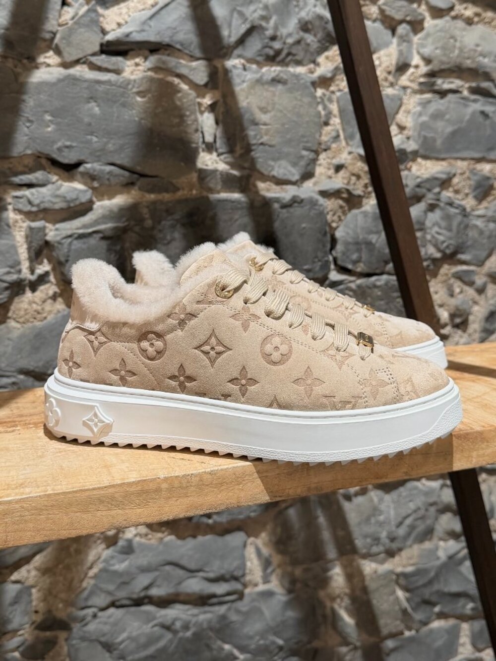 Louis Vuitton Monogram Shearling Time Out Sneakers